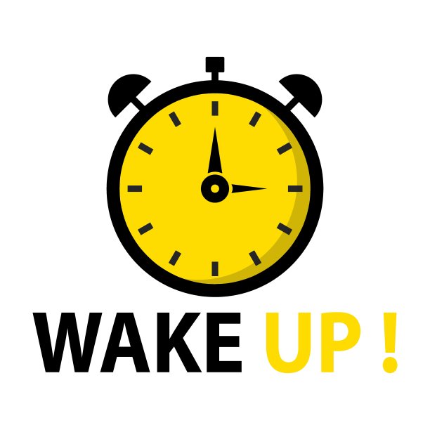 唤醒图标矢量插图图片下载