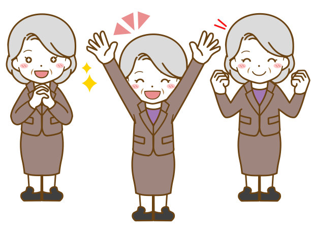 一个穿西装的老妇人的有趣表情图片下载