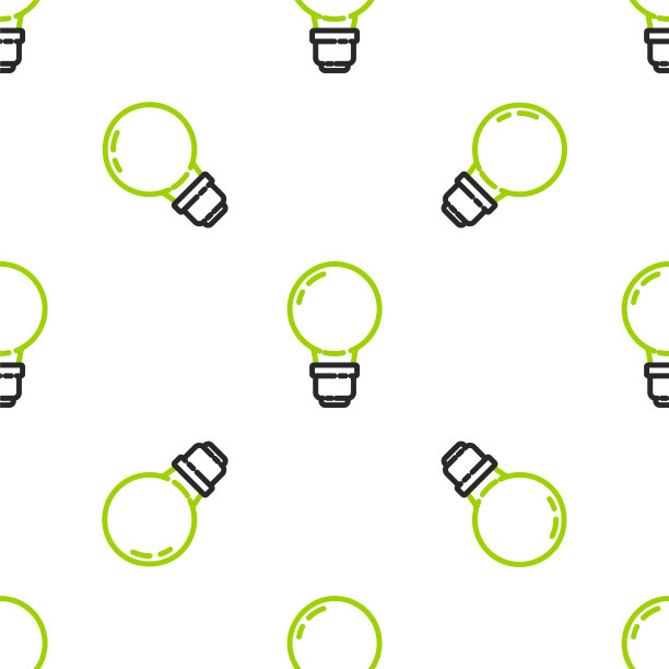 线灯泡与概念概念图标隔离图片下载