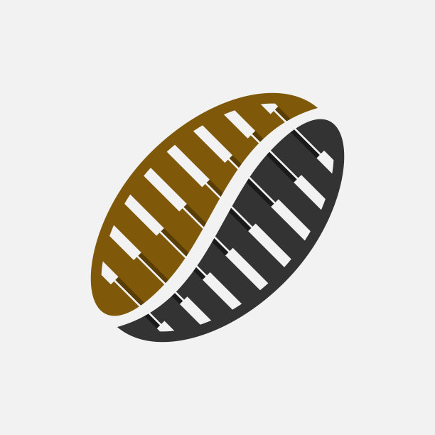 豆钢琴音乐矢量标志设计图片下载