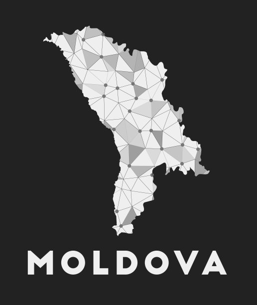 摩尔多瓦-国家通讯网络地图。图片下载