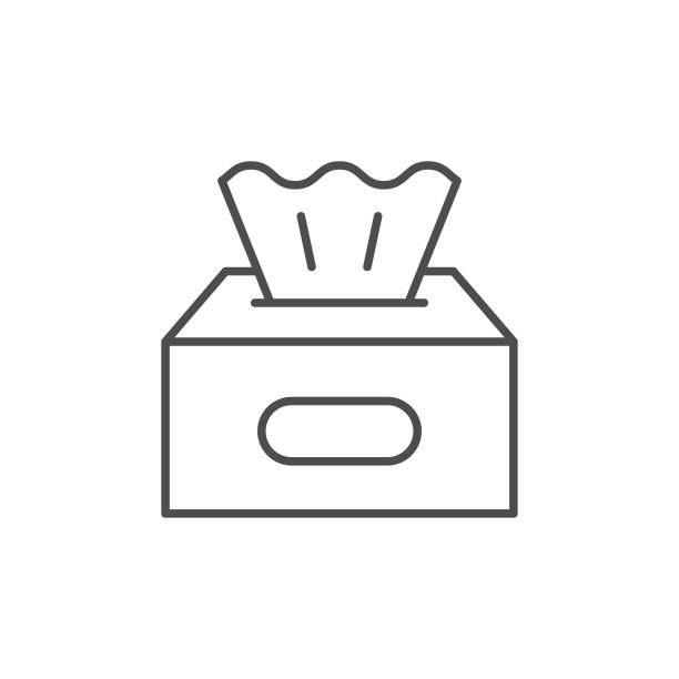 餐巾纸包装线轮廓图标图片下载