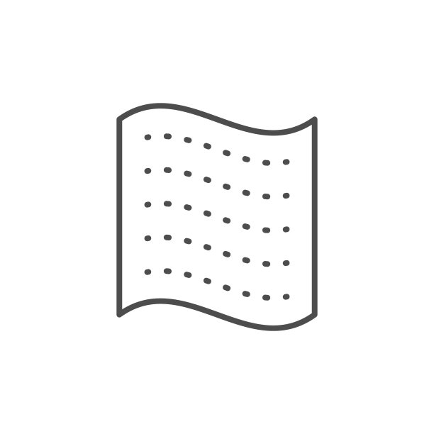 穿孔的餐巾线轮廓图标图片下载