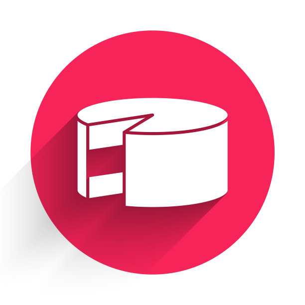 白色蛋糕图标与长影子隔离幸福图片下载