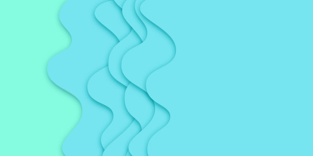 波浪抽象艺术纸纸雕刻背景纸层3d插图图片下载