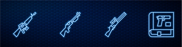用m16a1来复枪和书装线猎枪图片下载