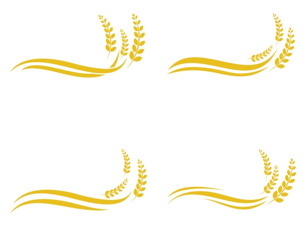 农业小麦矢量图标图片下载