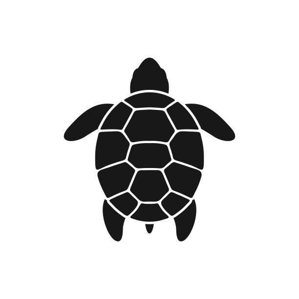 海龟图标。矢量插图孤立的白色背景图片下载
