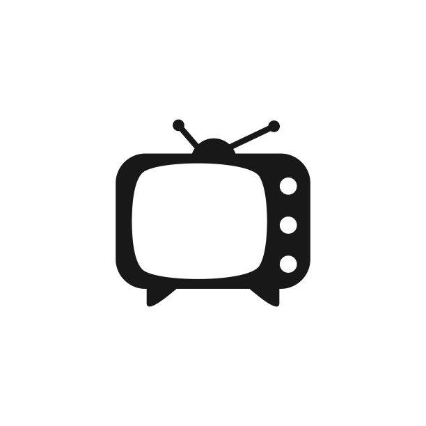 电视图标。电视标志矢量插图在白色孤立的背景。图片下载
