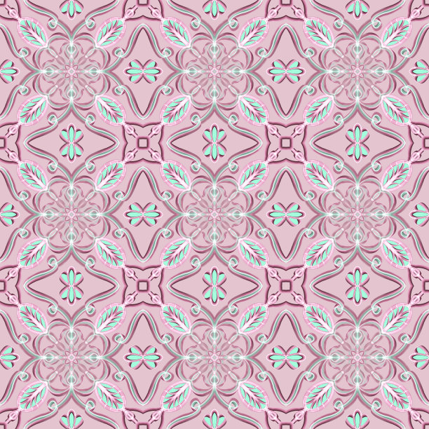 无缝观赏抽象花卉图案图片下载