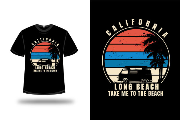 t恤加州长滩带我去图片下载