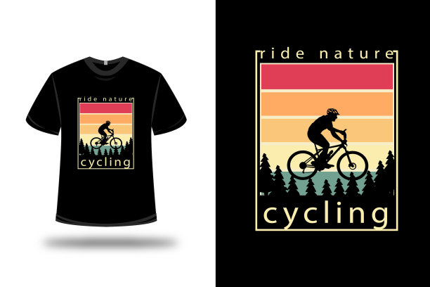 t恤山地骑行自然骑行颜色为红色图片下载