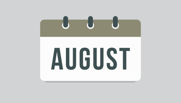 矢量图标日历法，夏月八月图片下载