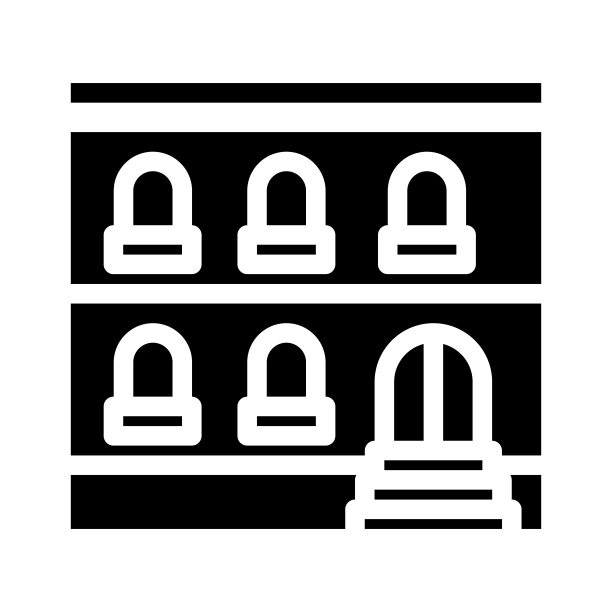 阿拉伯房屋字形图标矢量插图图片下载