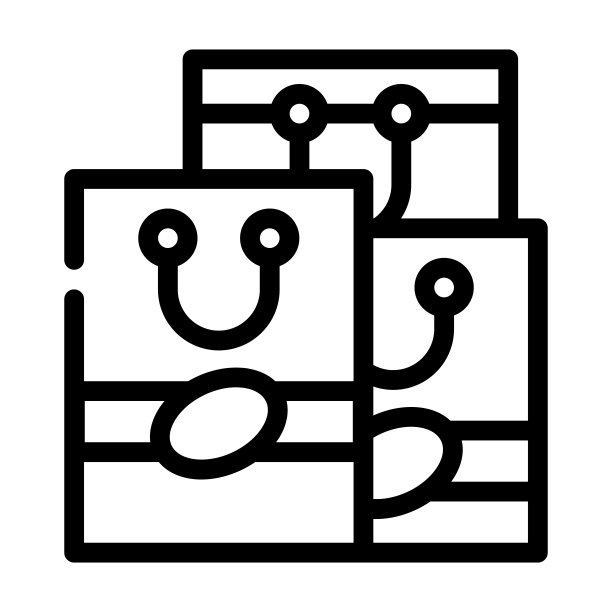 手袋设计师线条图标矢量插图图片下载