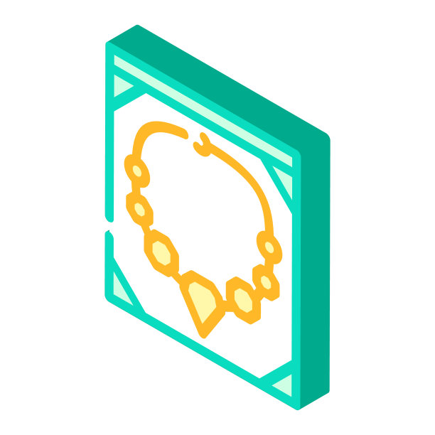 珠宝风格的等距图标矢量插图图片下载