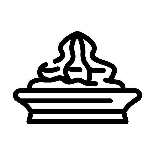 山葵在板线图标矢量插图图片下载