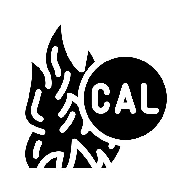 燃烧卡路里符号图标矢量插图图片下载