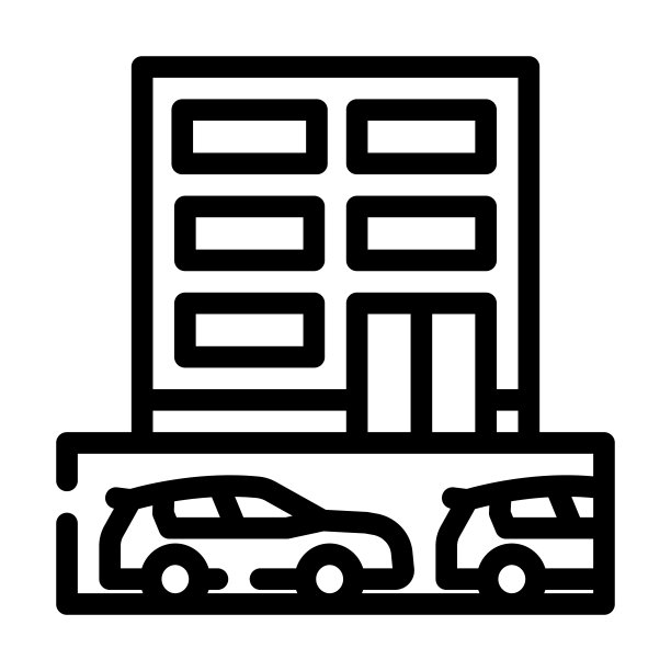 地下停车线图标矢量插图图片下载