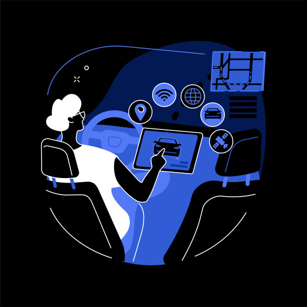 自动驾驶抽象概念矢量插图。图片下载