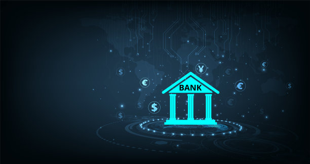 金融和银行技术设计。图片下载