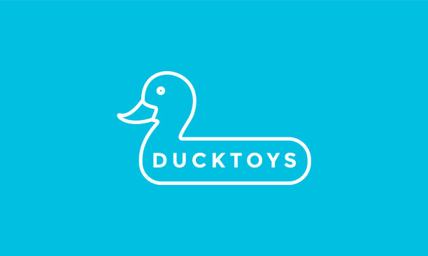 线条线条的小鸭玩具现代标志符号图标设计图片下载