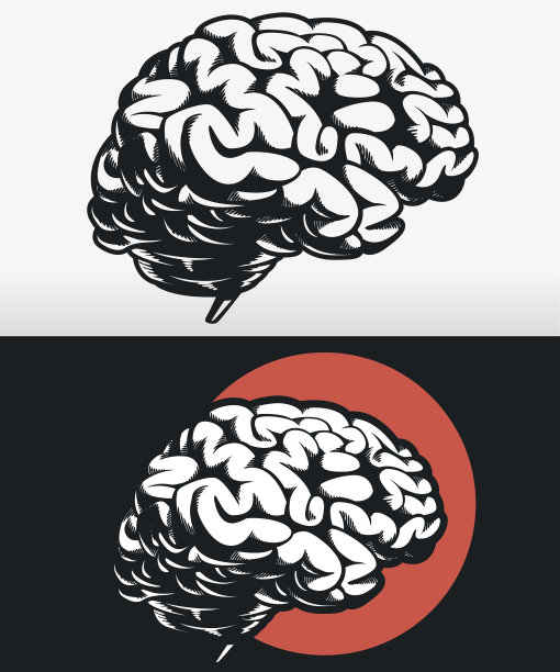 侧影侧影脑轮廓黑图片下载