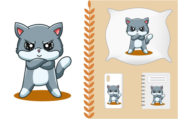 模拟愤怒的猫卡通图片下载