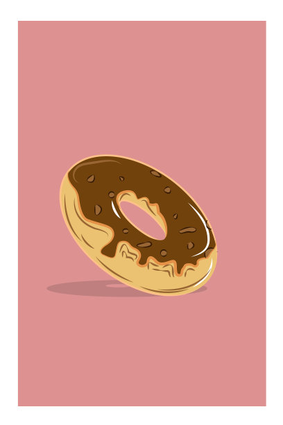 果仁巧克力甜甜圈图片下载