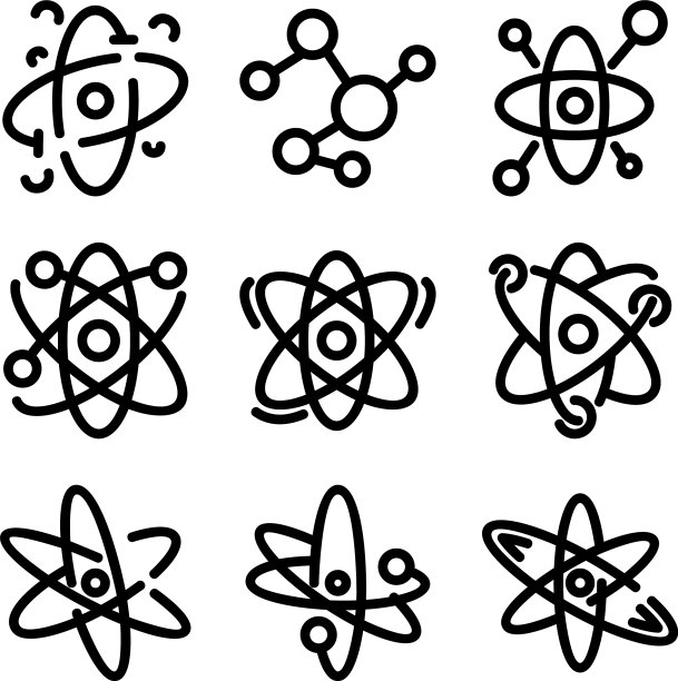 原子图标或标志孤立符号符号图片下载