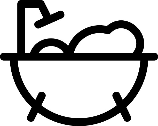 沐浴标志或标志孤立标志符号图片下载