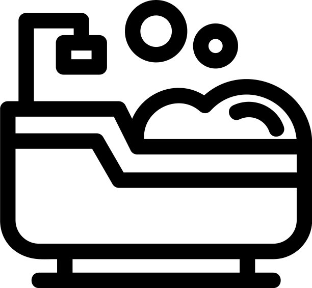 浴缸图标或标志孤立符号符号图片下载