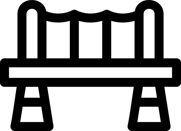 桥标或标志孤立标志符号图片下载