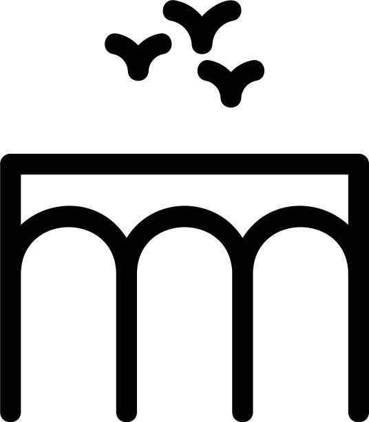 桥标或标志孤立标志符号图片下载