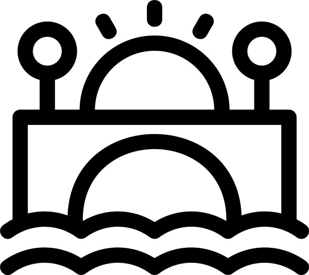 桥标或标志孤立标志符号图片下载