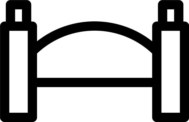 桥标或标志孤立标志符号图片下载