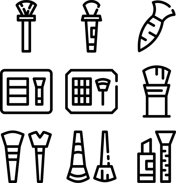 孤立的画笔图标或logo标志符号图片下载