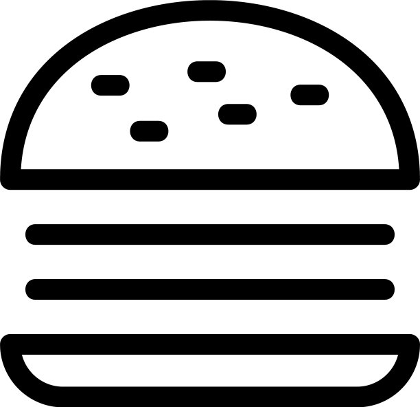 汉堡图标或标志图片下载