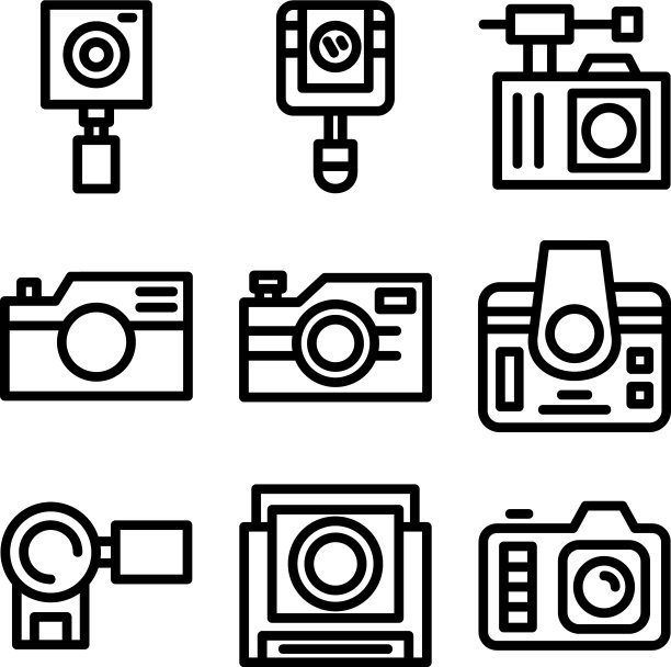 相机图标或标志孤立标志符号图片下载