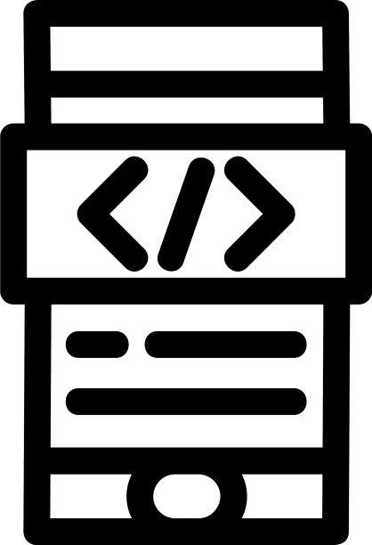 编码图标或logo孤立符号图片下载