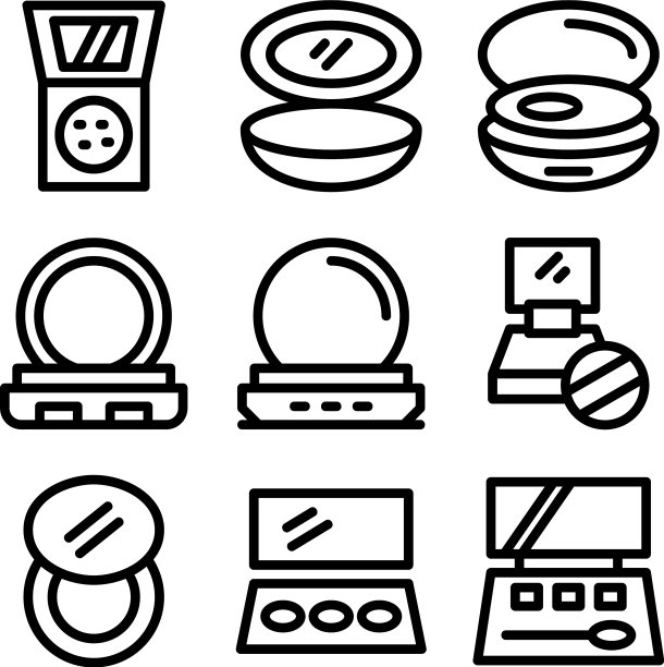 化妆品图标或标志孤立标志符号图片下载