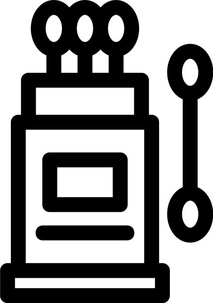 棉签图标或标志隔离符号图片下载