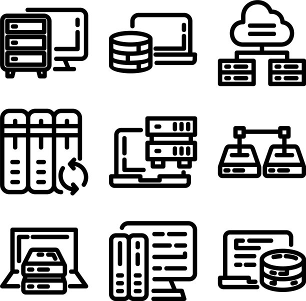 数据库图标或logo孤立标志符号图片下载