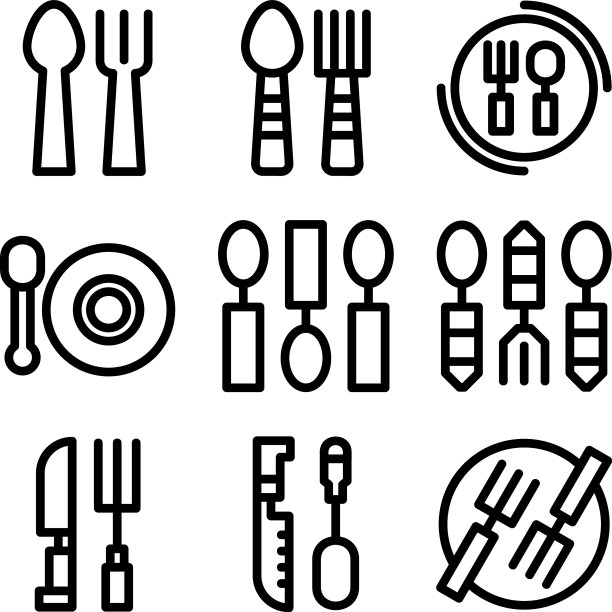 餐饮图标或标志孤立标志符号图片下载