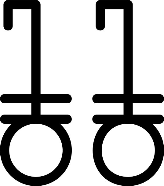 耳环图标或标志孤立符号符号图片下载