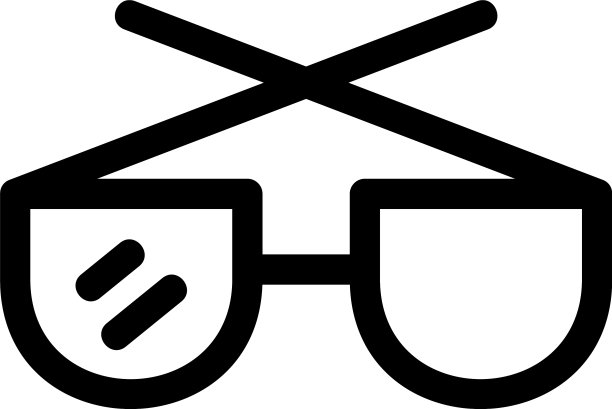 眼镜图标或标志孤立标志符号图片下载