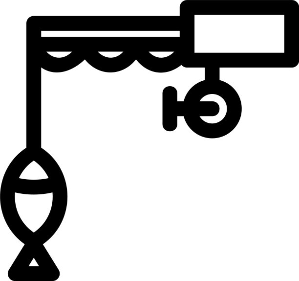 鱼类图标或logo孤立标志符号图片下载