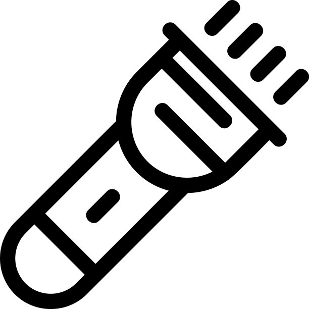 手电筒图标或标志孤立标志符号图片下载