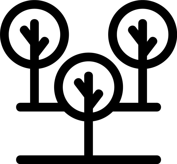 森林图标或logo isolated sign symbol图片下载
