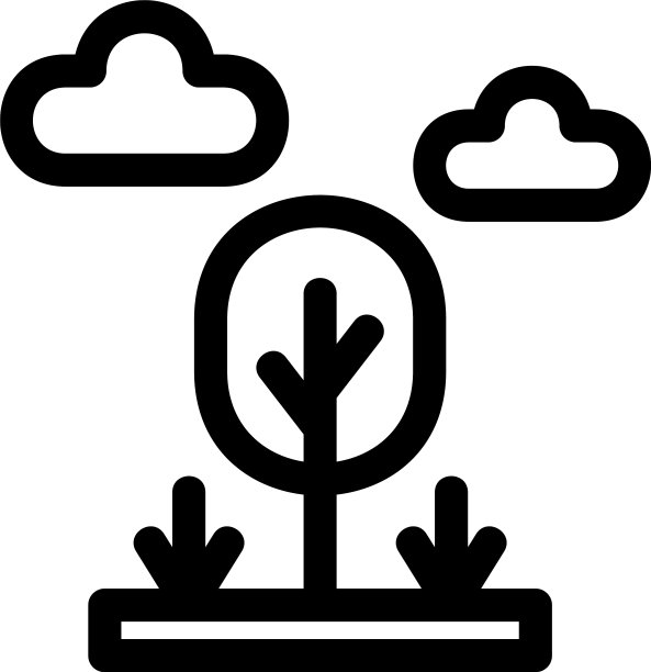 森林标志或标志孤立标志符号图片下载